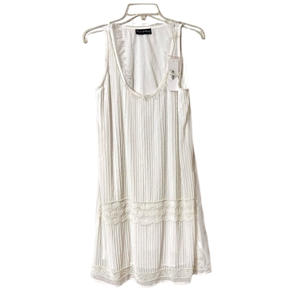 Union Of Angels Belini Beaded Dress White Nee With Tags Size Medium